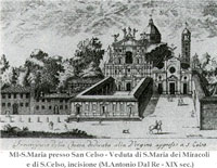 Santa Maria dei Miracoli e S. Celso, incisione (M.Antonio Dal Re - XIX sec.)